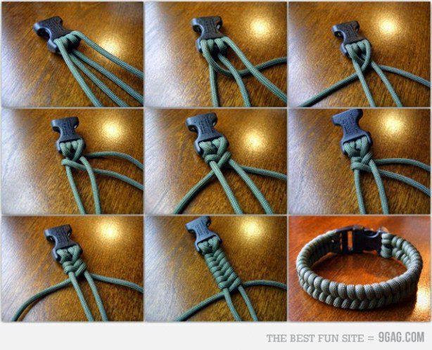 un bracelet avec un lacet