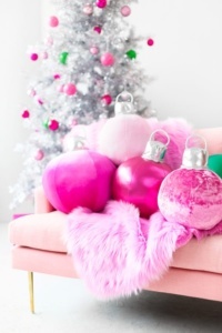 boules de Noël décoratives en tissu