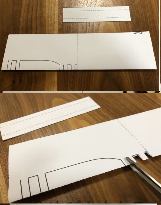 Découpez les pièces de papiers et pour le centre pliez votre feuille en deux