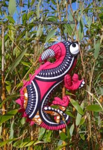 Motif broderie Iguane ITH