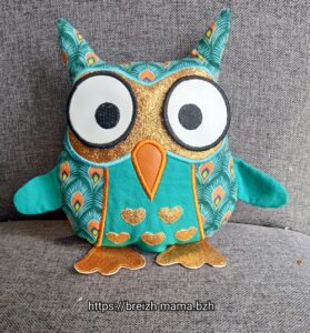 Motif broderie hibou ITH