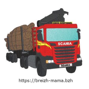 Motif broderie Camion scania